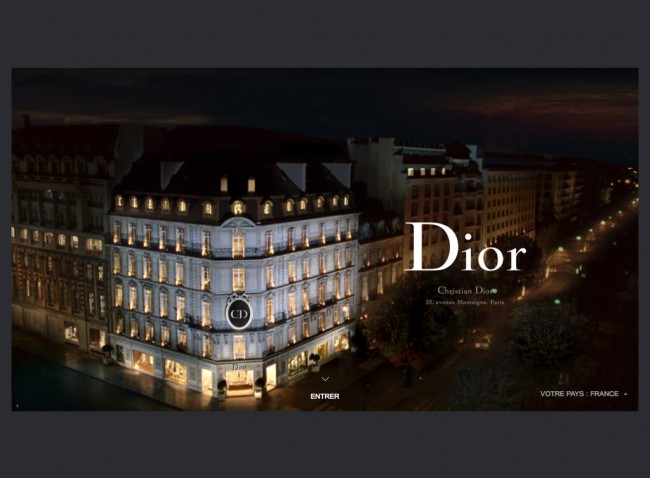 Dior.com - splash page