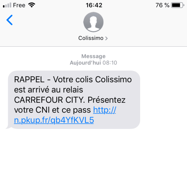 SMS automatique envoyé par La Poste ou tentative de smishing ?